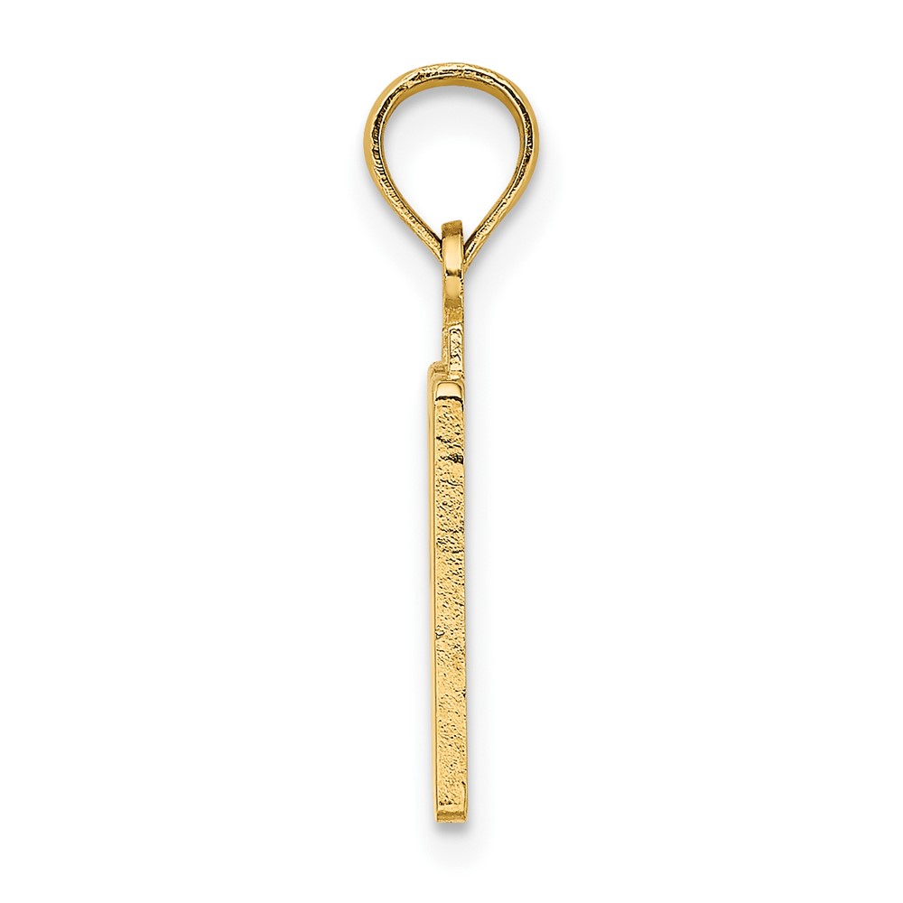 14k Polished Number 50 Pendant (NU50)