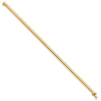 14K Yellow Gold Polished 4mm Domed Omega Bracelet - 7in view 3