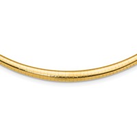 14K Yellow Gold Polished 0.50mm Graduated Omega Necklace view 1