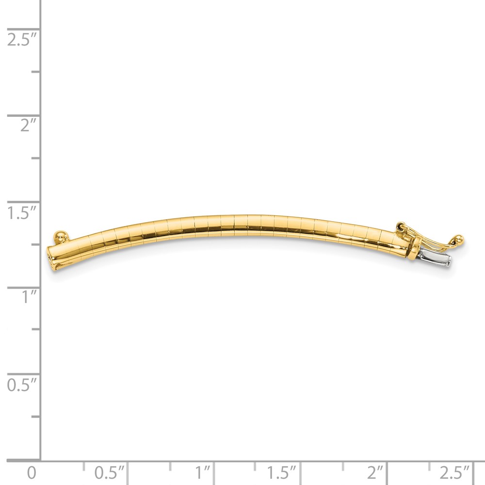 14k 3mm Lightweight Domed Omega 2 inch Extender for Necklace (ODLX3)