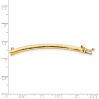 14K 3mm Lightweight Domed Omega 2 Inch Extender for Necklace view 2