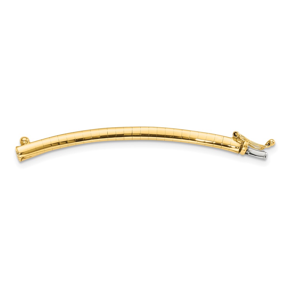 14k 3mm Lightweight Domed Omega 2 inch Extender for Necklace (ODLX3)