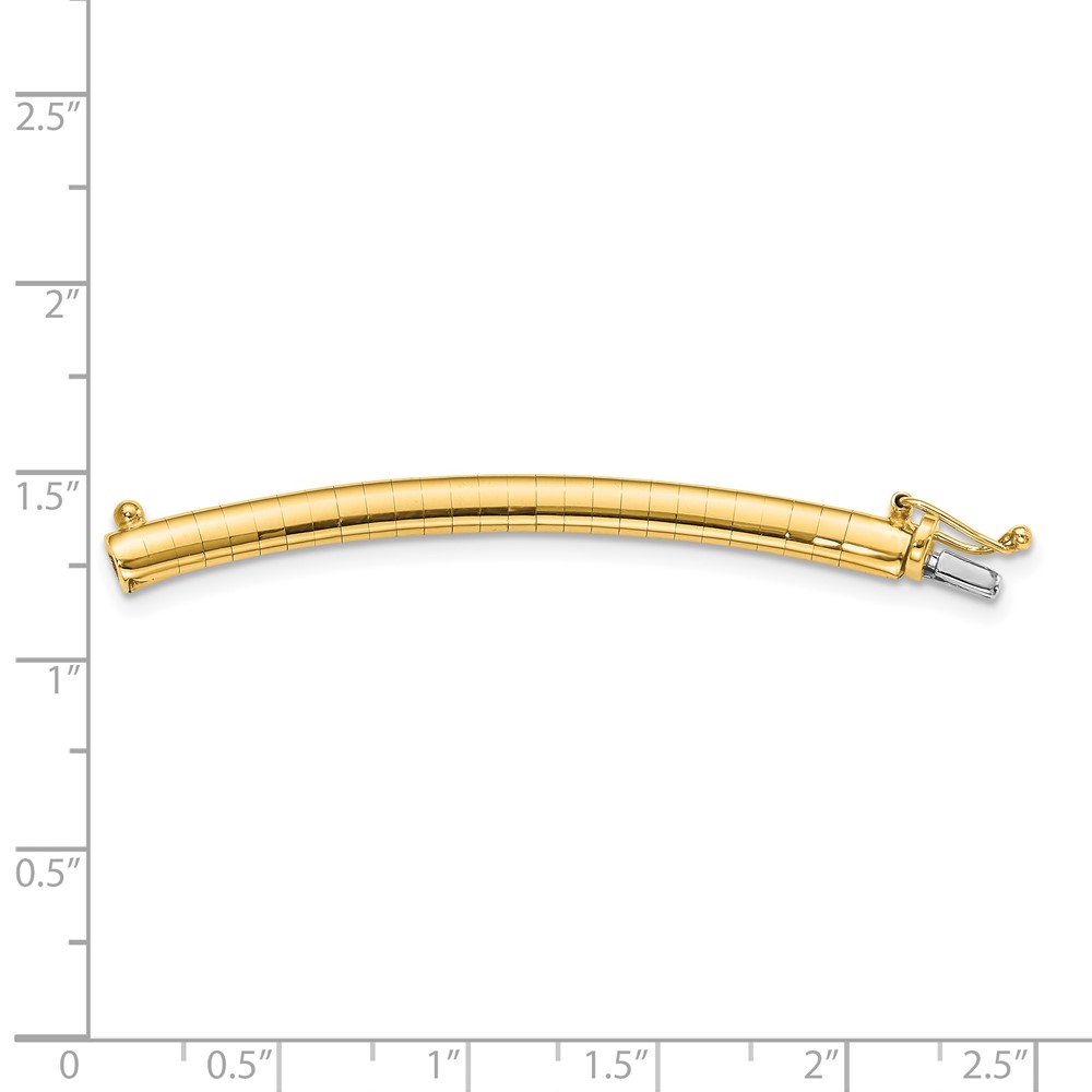 14k 4mm Lightweight Domed Omega 2 inch Extender for Necklace (ODLX4)