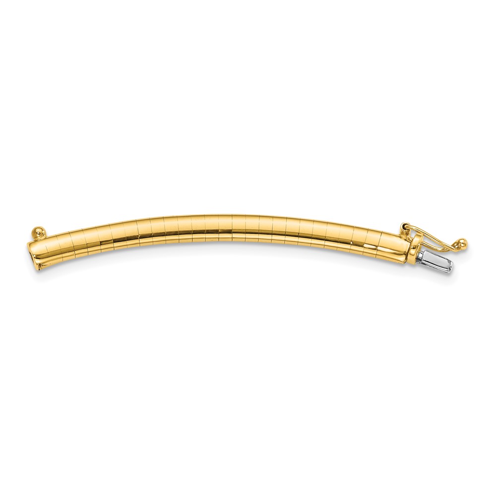 14k 4mm Lightweight Domed Omega 2 inch Extender for Necklace (ODLX4)