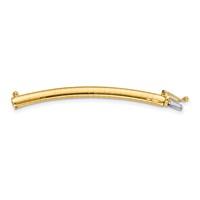 14K 4mm Yellow Gold Lightweight Domed Omega Extender for Necklace, 2" view 1