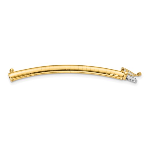 14K 4mm Yellow Gold Lightweight Domed Omega Extender for Necklace, 2"