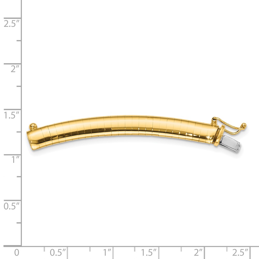 14k 6mm Lightweight Domed Omega 2 inch Extender for Necklace (ODLX6)