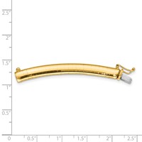 14K 6mm Yellow Gold Lightweight Domed Omega Extender for Necklace, 2" view 2