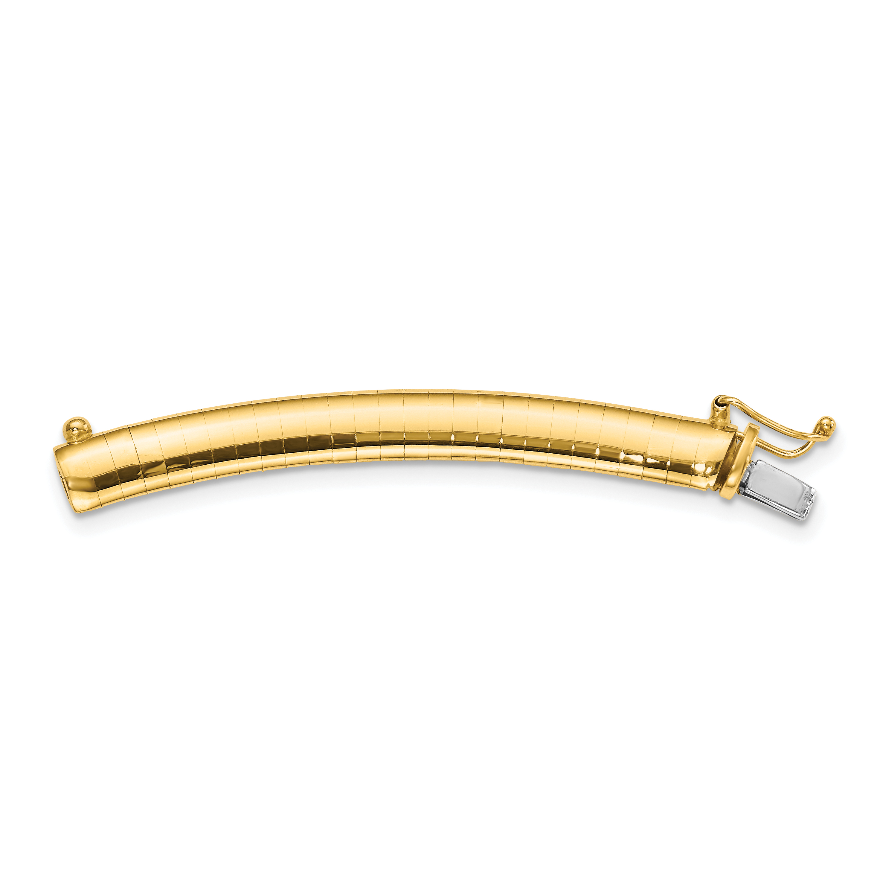 14k 6mm Lightweight Domed Omega 2 inch Extender for Necklace (ODLX6)