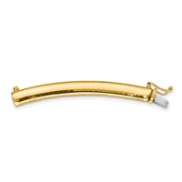 14K 6mm Yellow Gold Lightweight Domed Omega Extender for Necklace, 2" view 1