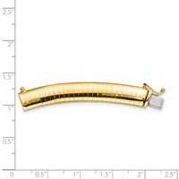 14K 8mm Yellow Gold Lightweight Domed Omega Extender for Necklace - 2in view 2