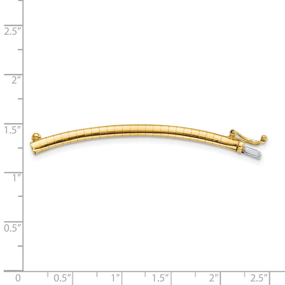 14k 3mm Standard Weight Domed Omega 2 inch Extender for Necklace (ODX3)