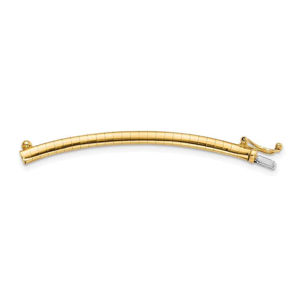 14k 3mm Standard Weight Domed Omega 2 inch Extender for Necklace (ODX3)