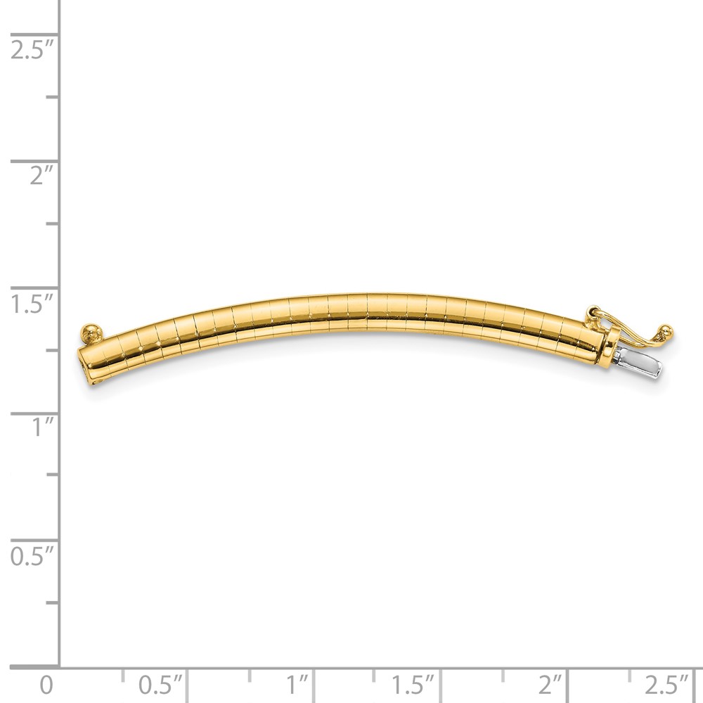 14k 4mm Standard Weight Domed Omega 2 inch Extender for Necklace (ODX4)