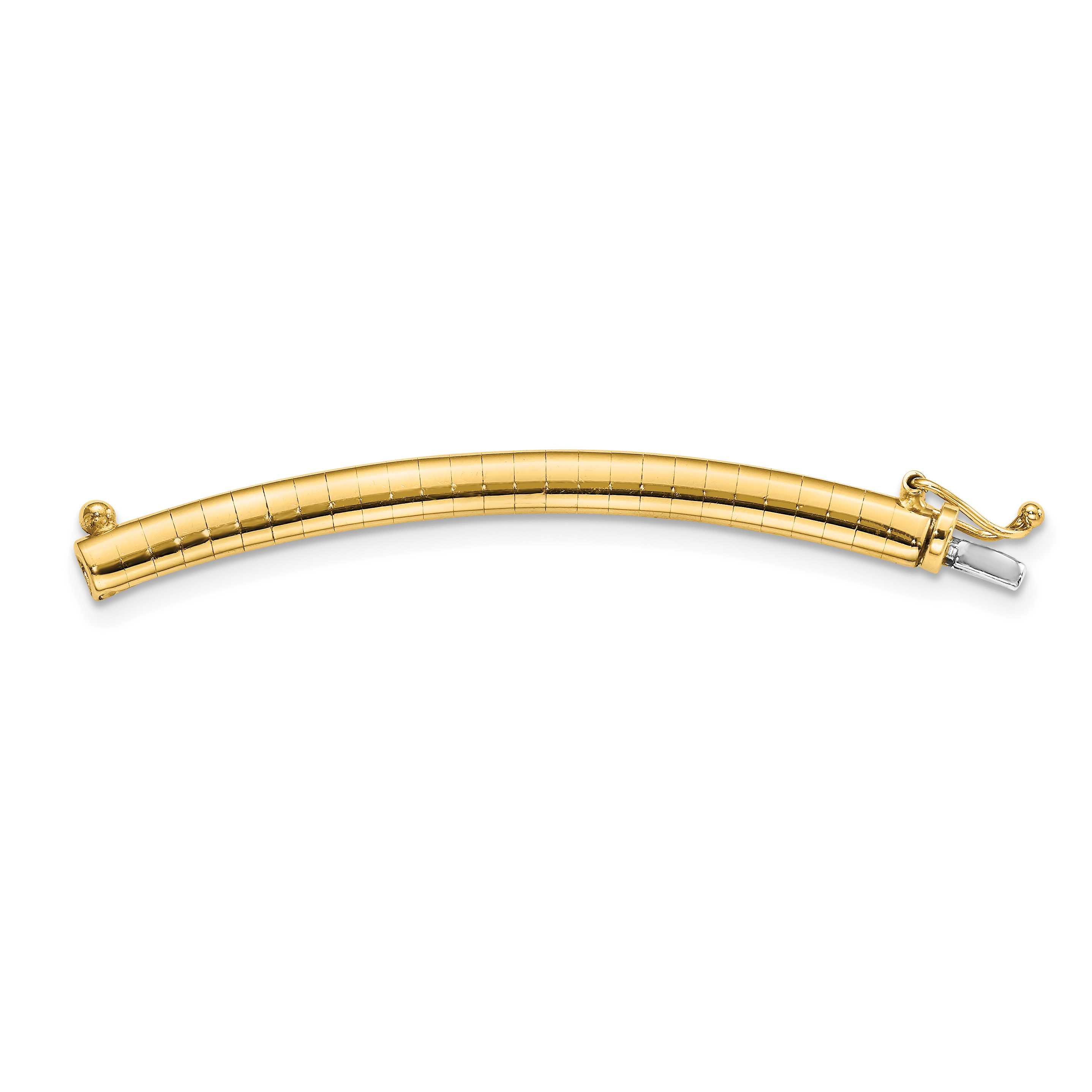 14k 4mm Standard Weight Domed Omega 2 inch Extender for Necklace (ODX4)
