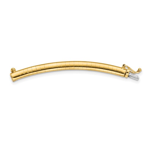 14K 4mm Yellow Gold Standard Weight Domed Omega Extender for Necklace, 2"