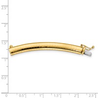 14K 6mm Yellow Gold Standard Weight Domed Omega Extender for Necklace - 2in view 2