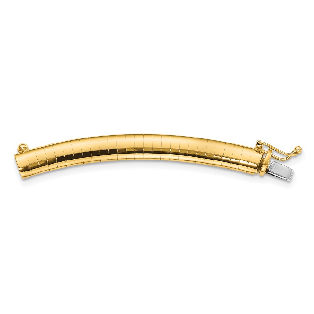 14K 6mm Yellow Gold Standard Weight Domed Omega Extender for Necklace - 2in