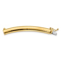 14K 6mm Yellow Gold Standard Weight Domed Omega Extender for Necklace - 2in view 1