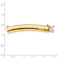 14K 8mm Yellow Gold Standard Weight Domed Omega Extender for Necklace - 2in view 2