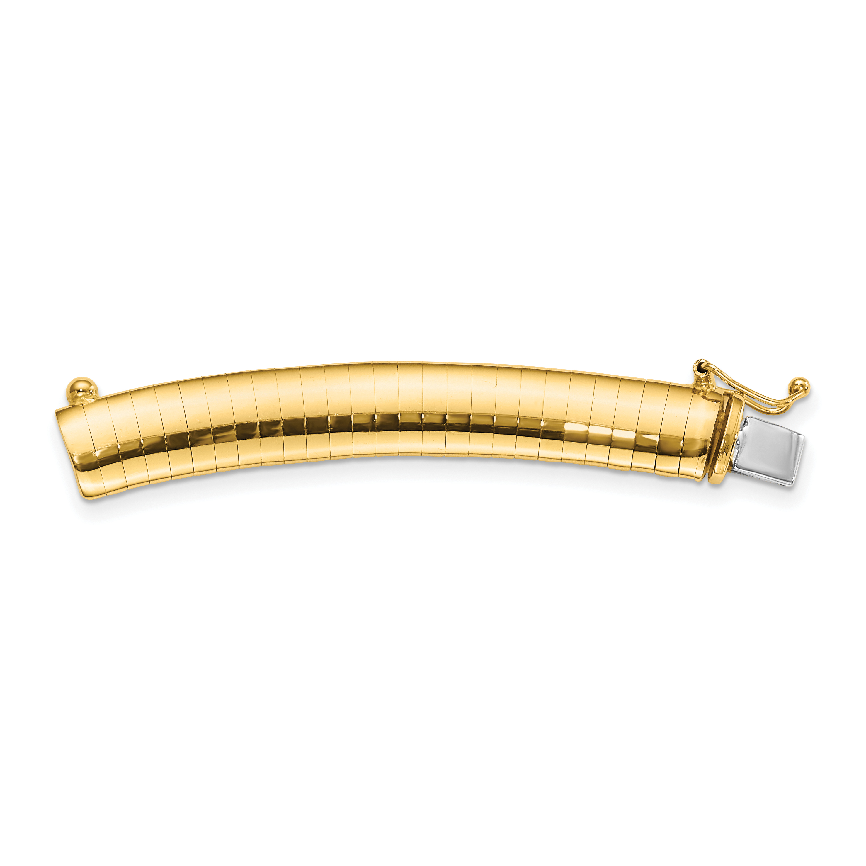 14k 8mm Standard Weight Domed Omega 2 inch Extender for Necklace (ODX8)