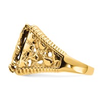 IB Goodman 14K Yellow Gold Onyx Eagle Mens Ring view 4