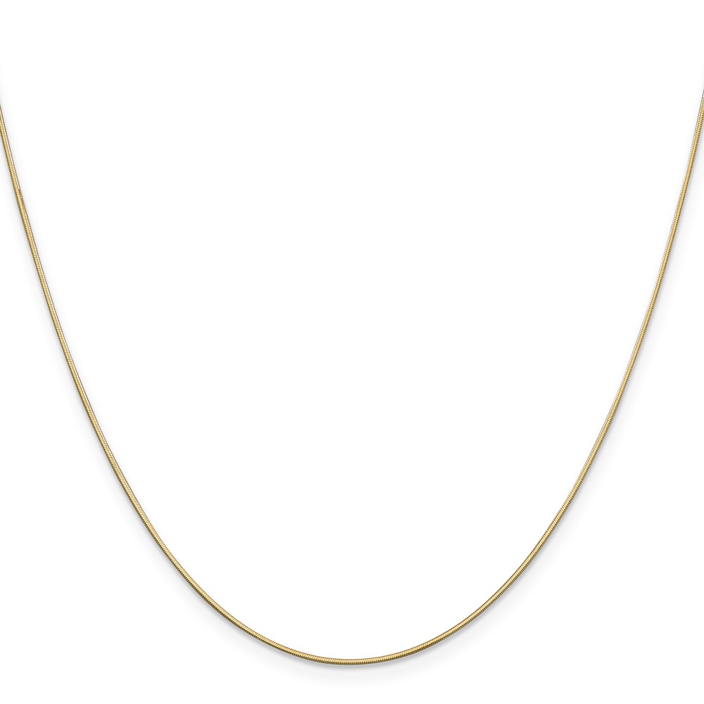 14K 30 inch .6mm Octagonal Snake with Lobster Clasp Chain (OSA080-30)