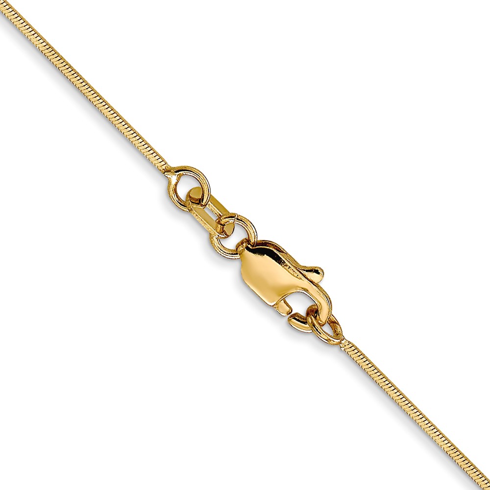14K 30 inch .6mm Octagonal Snake with Lobster Clasp Chain (OSA080-30)