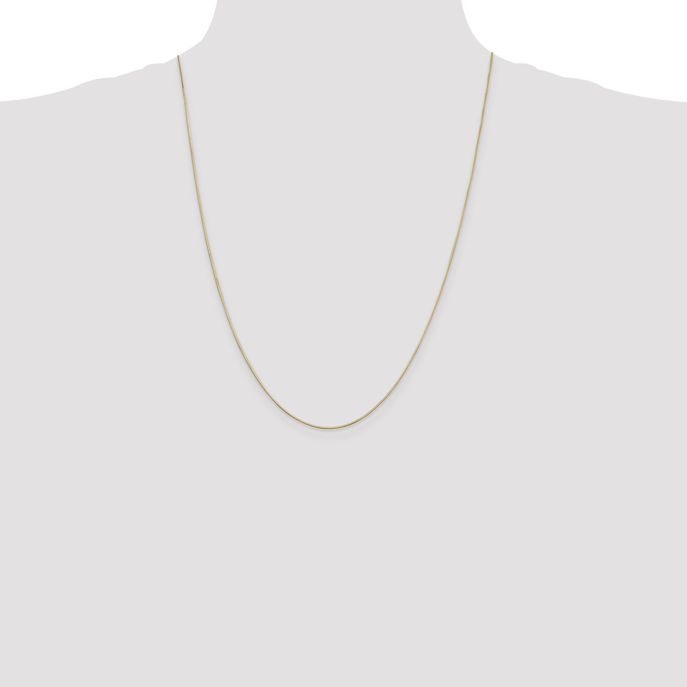 14K 24 inch .6mm Octagonal Snake with Lobster Clasp Chain (OSA080-24)