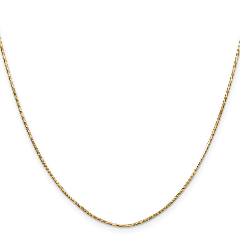 14K 24 inch .8mm Octagonal Snake with Lobster Clasp Chain (OSA100-24)