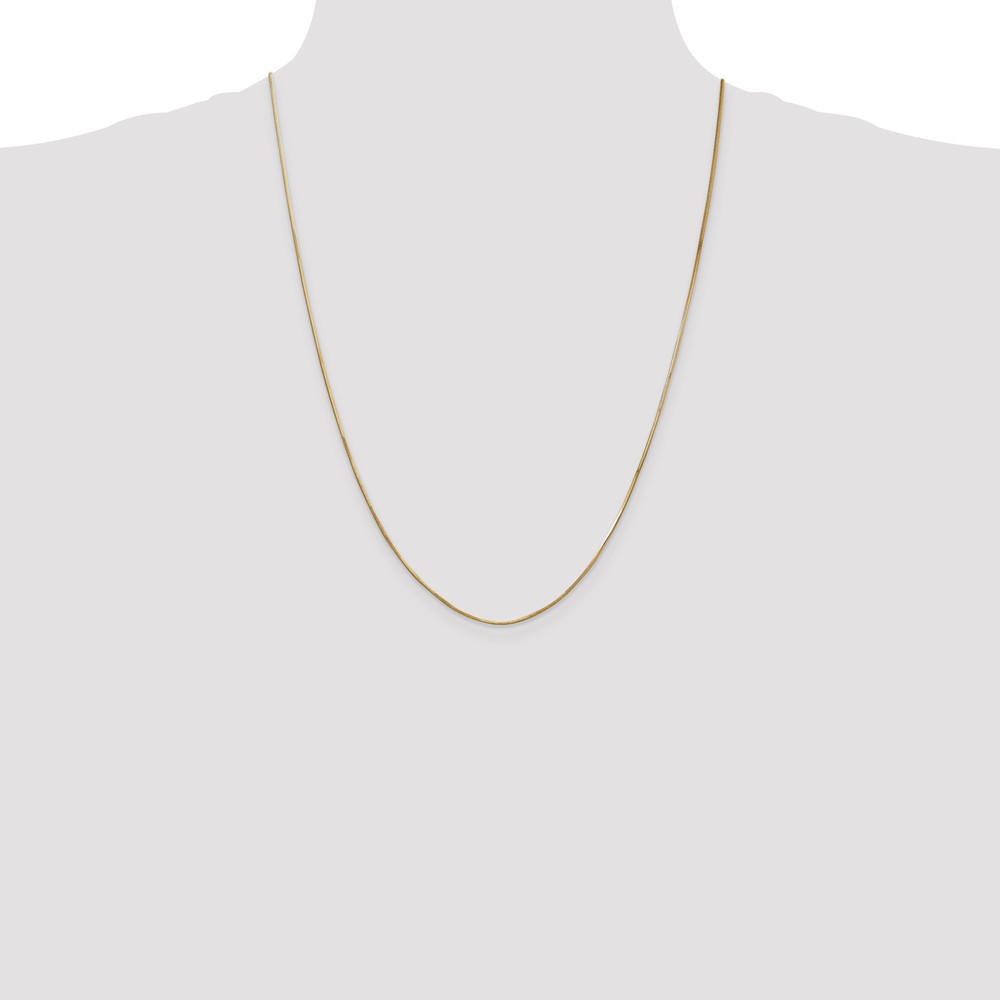 14K 24 inch .8mm Octagonal Snake with Lobster Clasp Chain (OSA100-24)