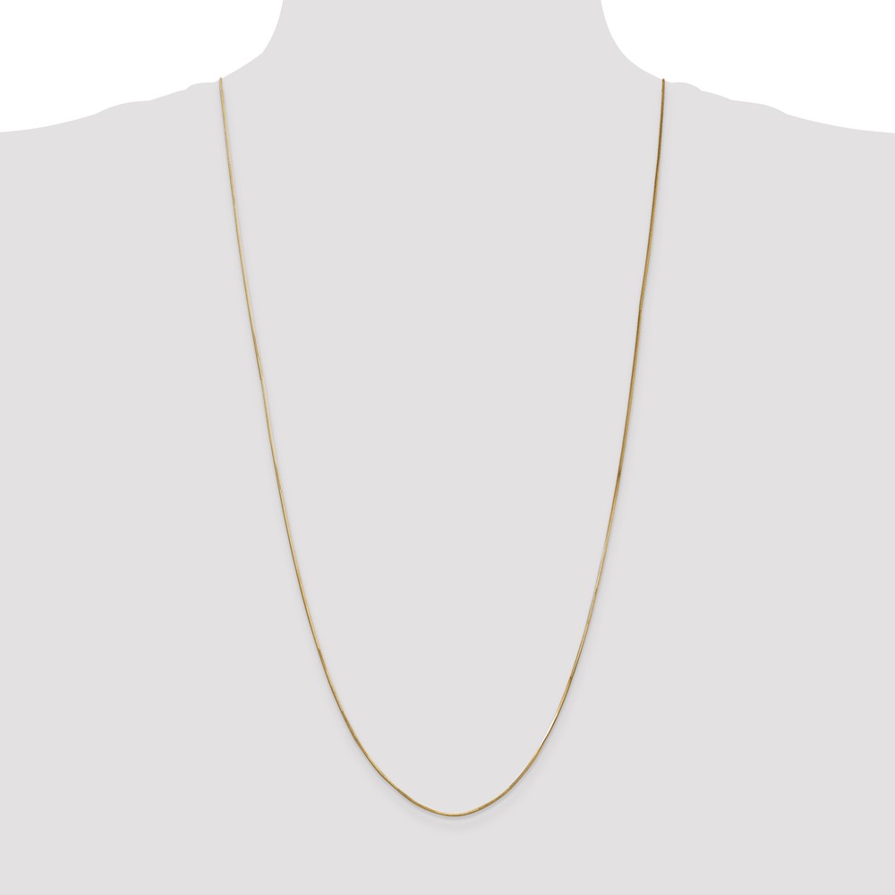 14K 30 inch .8mm Octagonal Snake with Lobster Clasp Chain (OSA100-30)