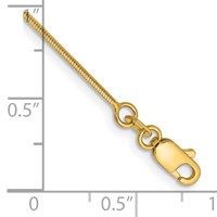 14K.8mm Yellow Gold Octagonal Snake Bracelet with Lobster Clasp, 7" view 2