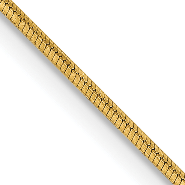 14K 18 inch .8mm Octagonal Snake with Lobster Clasp Chain (OSA100-18)