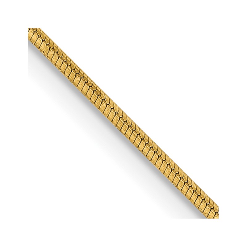 14K 20 inch .8mm Octagonal Snake with Lobster Clasp Chain
