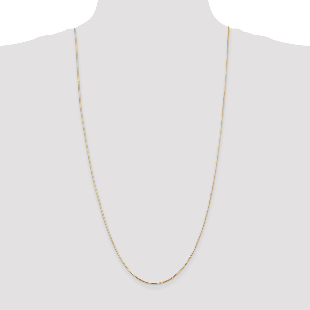 14K 30 inch .9mm Octagonal Snake with Lobster Clasp Chain (OSA120-30)