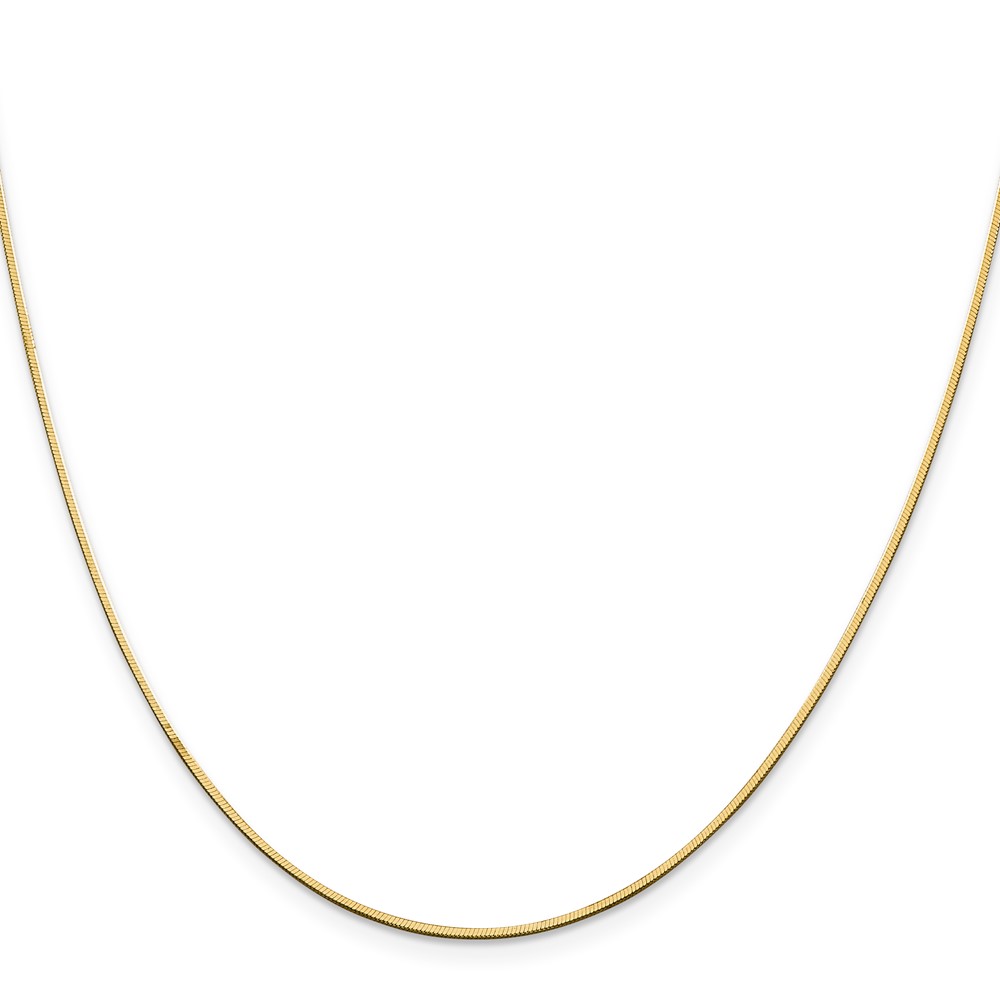 14K 18 inch 1mm Octagonal Snake with Lobster Clasp Chain (OSA150-18)