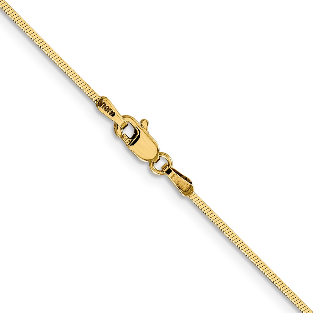 14K 18 inch 1mm Octagonal Snake with Lobster Clasp Chain (OSA150-18)