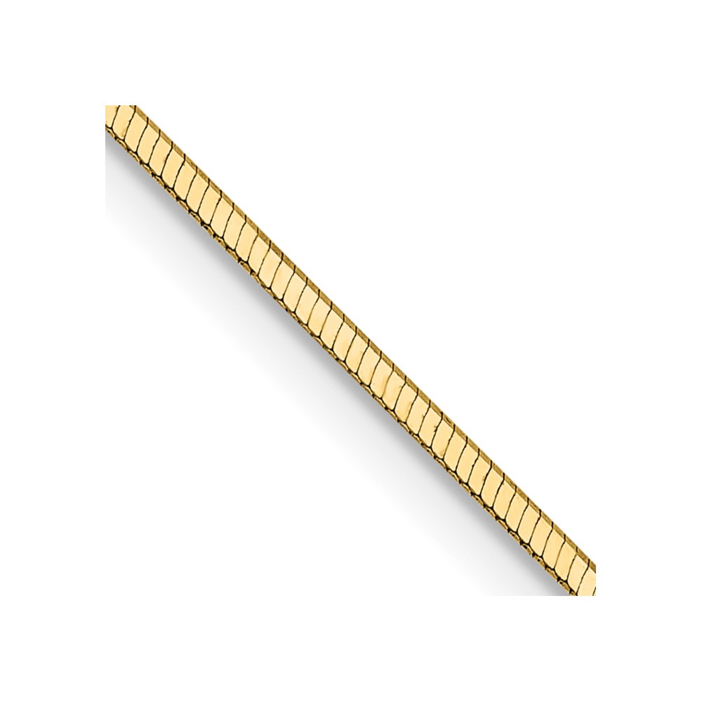 14K 18 inch 1mm Octagonal Snake with Lobster Clasp Chain (OSA150-18)