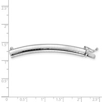 14K White Gold 6mm Standard Weight Domed Omega Extender for Necklace, 2" view 2