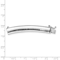 14K White Gold 8mm Standard Weight Domed Omega Extender for Necklace, 2" view 2