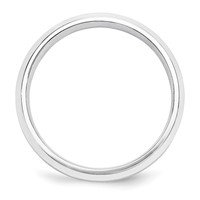 Platinum 5mm Polished Beveled Edge Wedding Band view 2