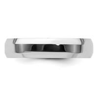 Platinum 5mm Polished Beveled Edge Wedding Band view 3