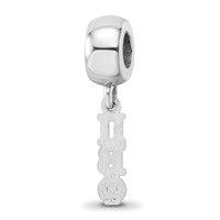 Sterling Silver Rh-plated LogoArt Pi Beta Phi Vertical Letters on Bead view 4