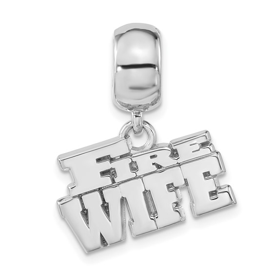 Sterling Silver Polished Fire Wife Dangle Bead