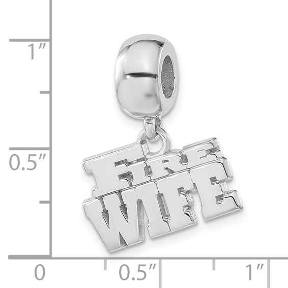 Sterling Silver Polished Fire Wife Dangle Bead