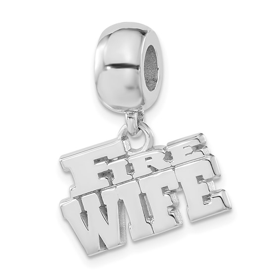 Sterling Silver Polished Fire Wife Dangle Bead