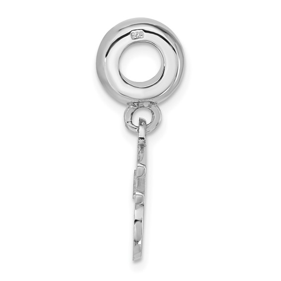 Sterling Silver Polished Fire Girl Dangle Bead