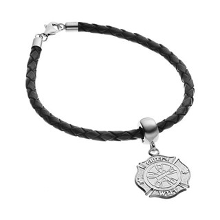 SS MALTESE CROSS WITH CHIEFS WIFE AND 5 HORNS 3/4" BEAD BAIL