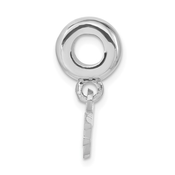 Sterling Silver Polished Firefighters Girl Dangle Bead